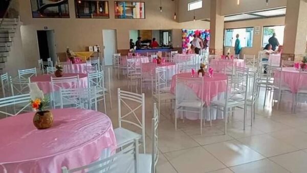Toalhas de mesas redondas com cobre manchas Rosa